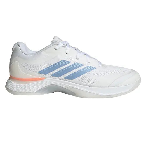 adidas Avacourt 3 Womens Tennis Shoe - White/Halo Blue/Beam Orange