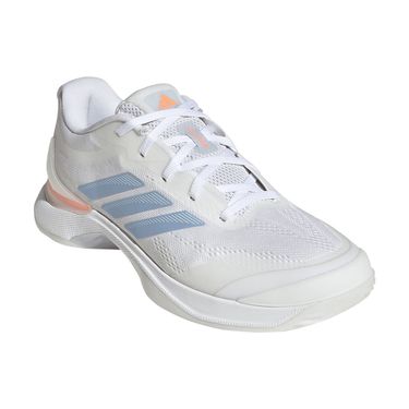 adidas Avacourt 3 Womens Tennis Shoe - White/Halo Blue/Beam Orange