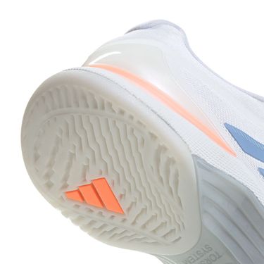 adidas Avacourt 3 Womens Tennis Shoe - White/Halo Blue/Beam Orange
