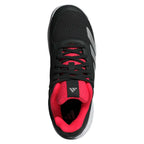 adidas Juniors' Courtflash Tennis Shoes Core Black and Silver Metallic