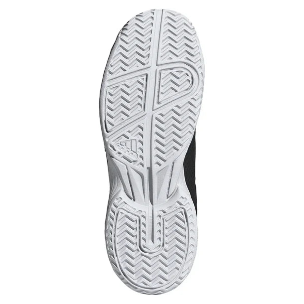 adidas Juniors' Courtflash Tennis Shoes Core Black and Silver Metallic