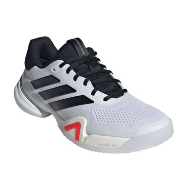 adidas Barricade 14 Mens Tennis Shoe - White/Core Black/Lucid Red