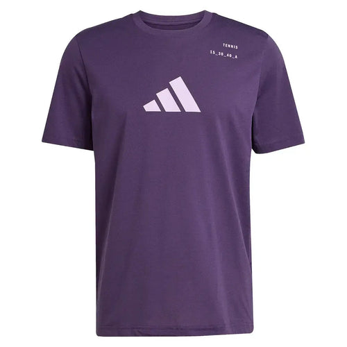 adidas Men's Category Graphic Tennis Tee - Aurora Plum