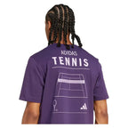 adidas Men's Category Graphic Tennis Tee - Aurora Plum