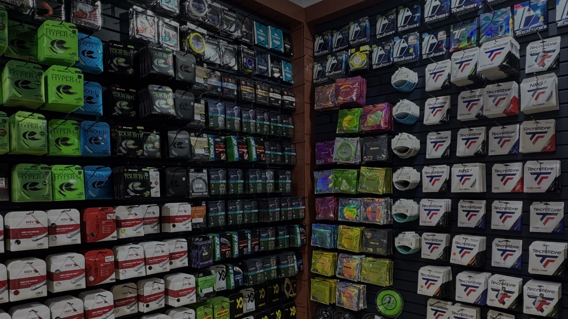 MatchSet Tennis Strings Product Wall