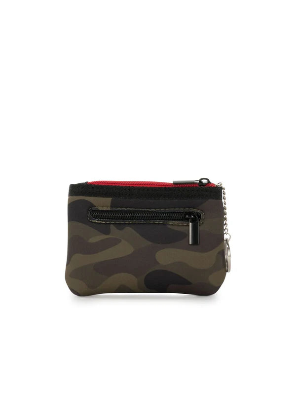 Haute Shore Max Soho Card Case - Green Camo Black/Olive/Red