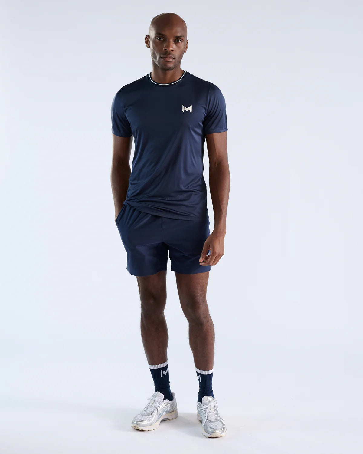 Mouratoglou Apparel - TECH T-SHIRT - Black/Navy/White
