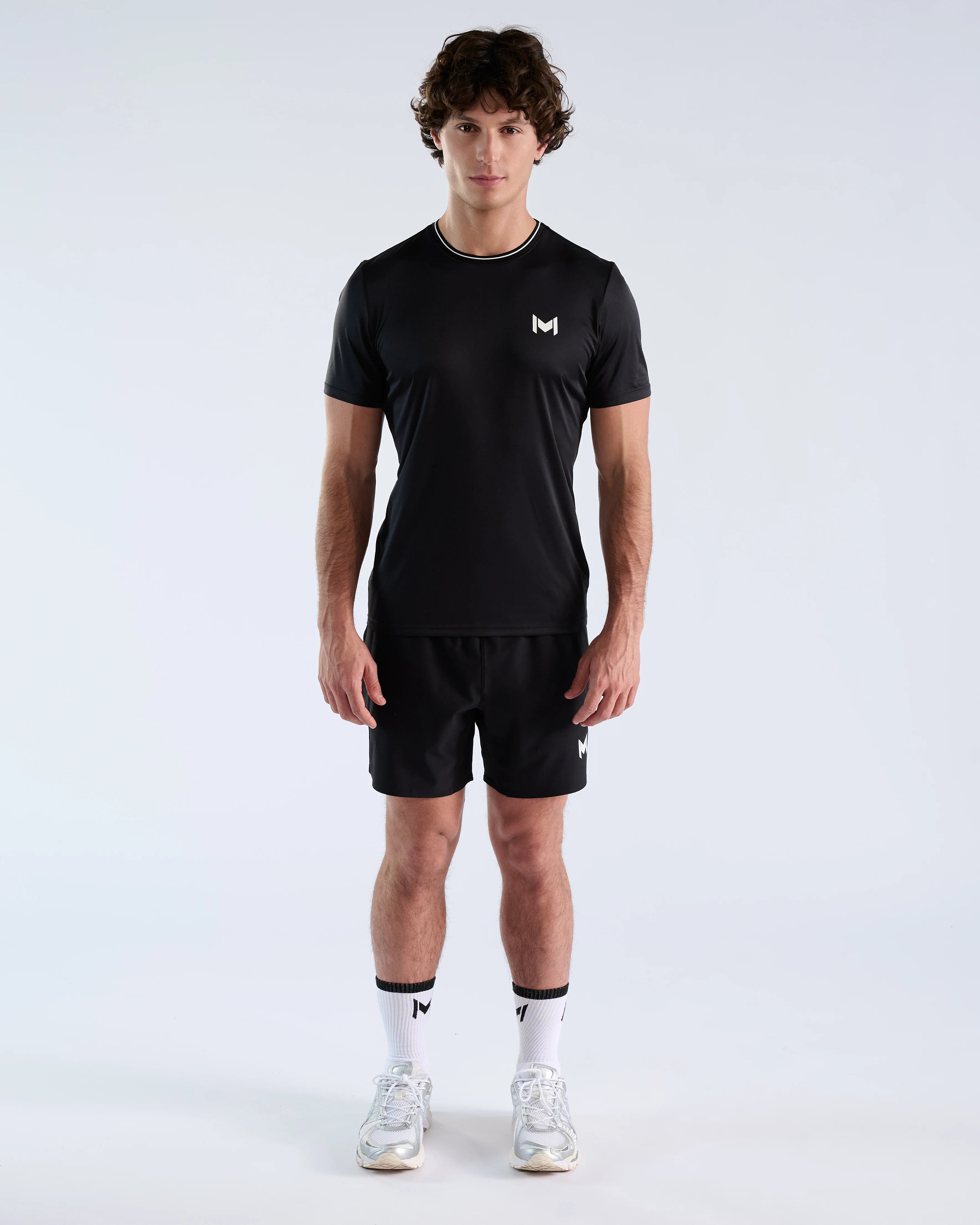 Mouratoglou Apparel - TECH T-SHIRT - Black/Navy/White