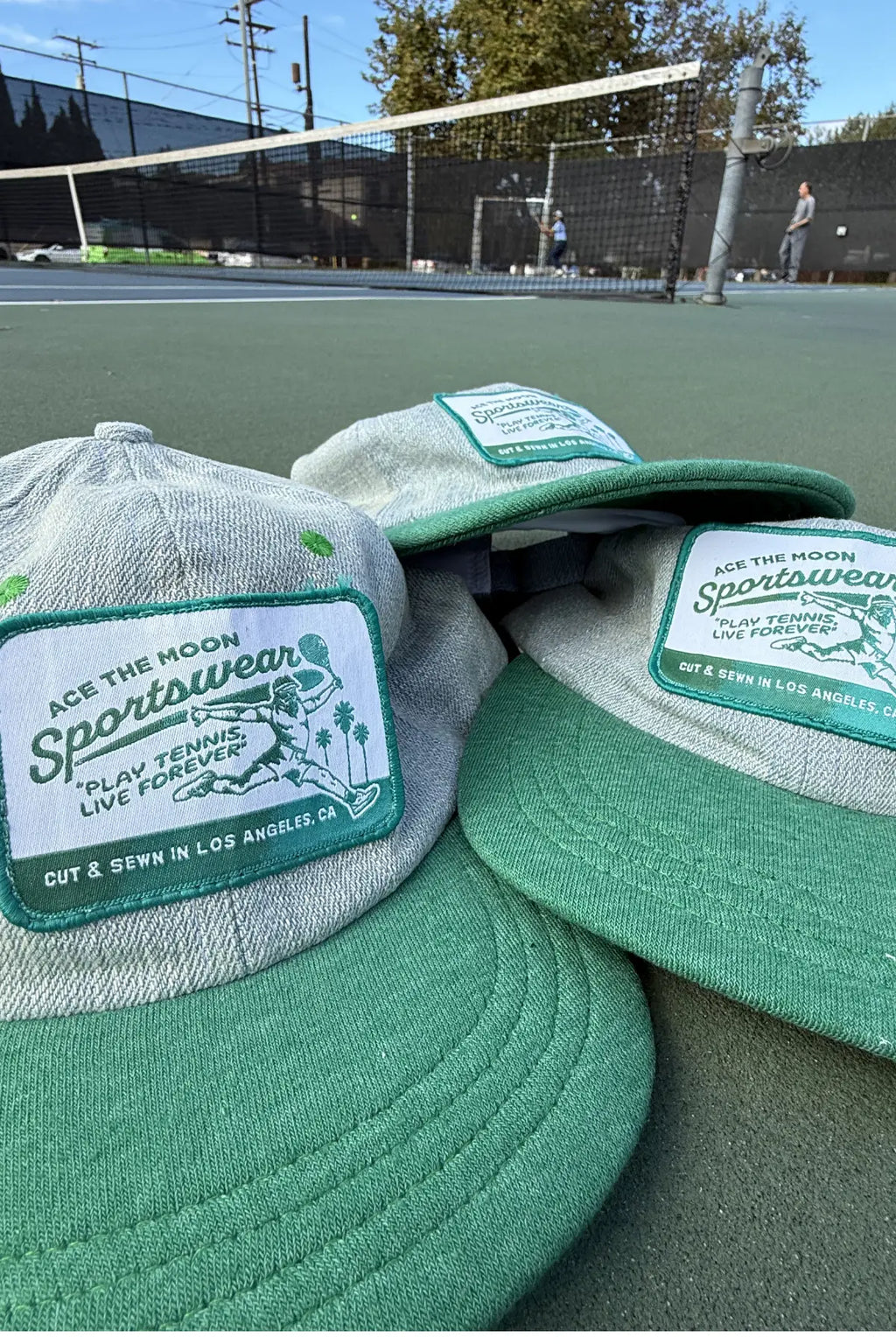 Play Tennis, Live Forever Denim-Fleece Hat