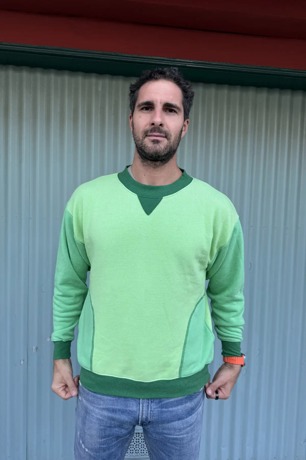 The 50 Shades of Green Pocket Crew (only a couple left in each size)
