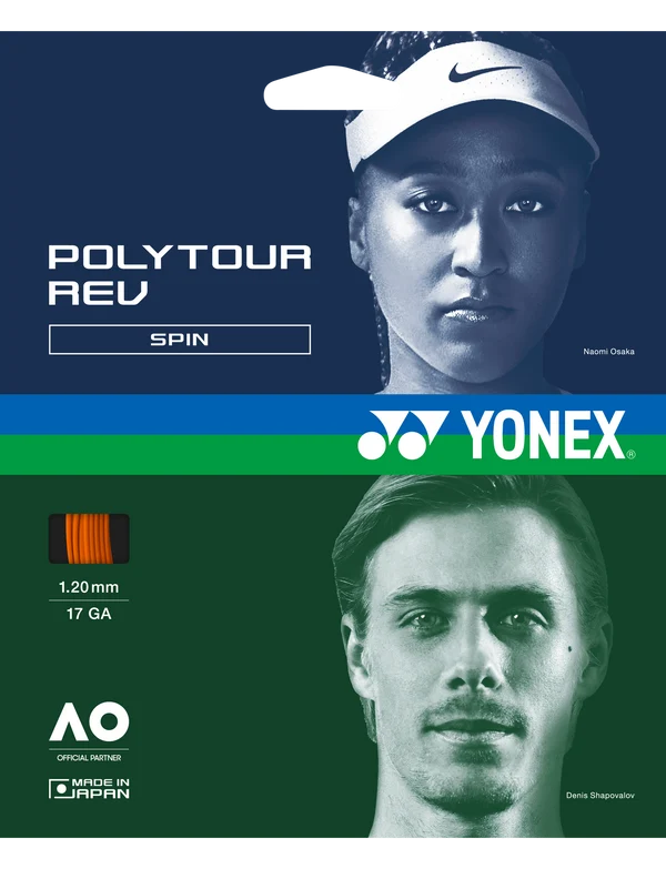 Yonex PolyTour Rev 17G/1.20 Tennis String Bright Orange