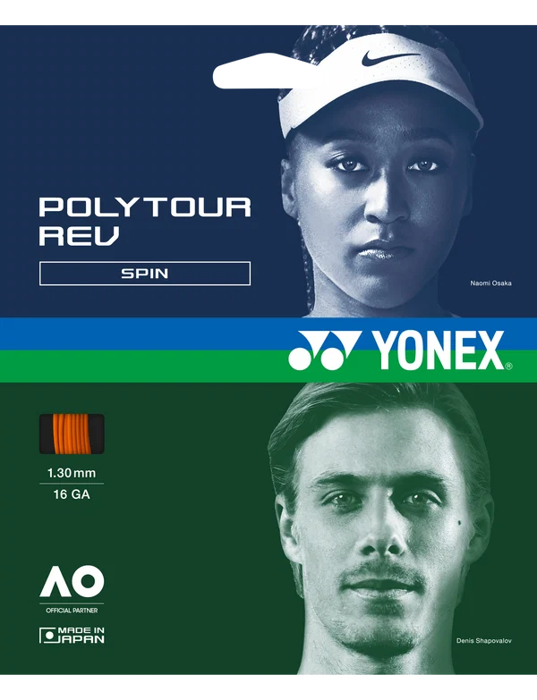 Yonex PolyTour Rev 16G/1.30 String Bright Orange