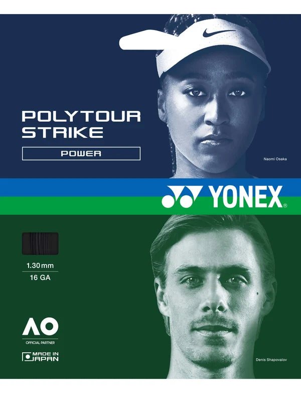 Yonex PolyTour Strike 16G/1.30 String Cool Black