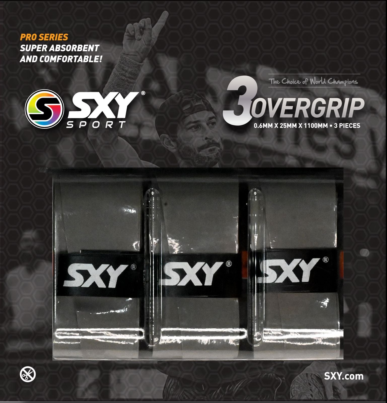 Pro Series Beach Tennis OverGrip - 3 Pack