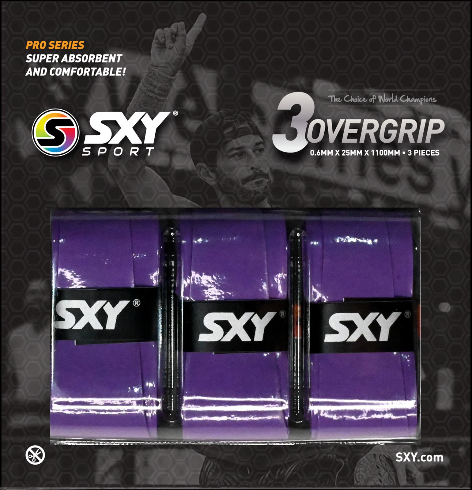 Pro Series Beach Tennis OverGrip - 3 Pack