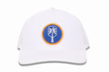 The Pickled Palm Sunset Rally Performance Pickleball Hat - White & Blue
