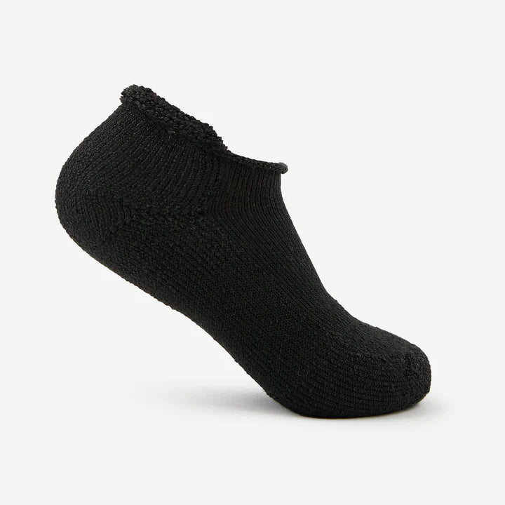 Thorlo Maximum Cushion Low-Cut Tennis Socks - White w/grey, Black, White w/brown