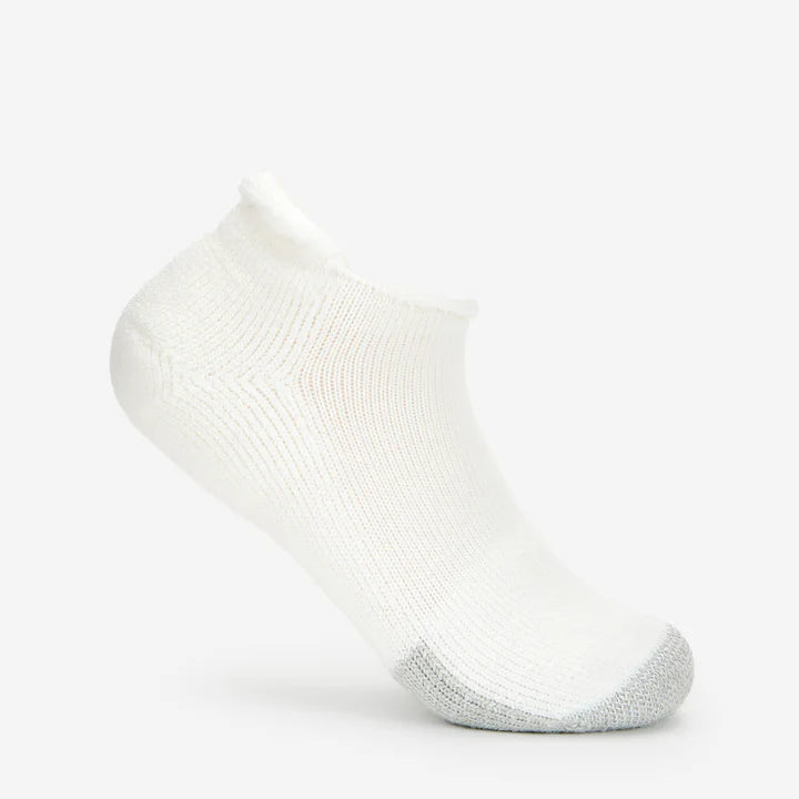 Thorlo Maximum Cushion Low-Cut Tennis Socks - White w/grey, Black, White w/brown