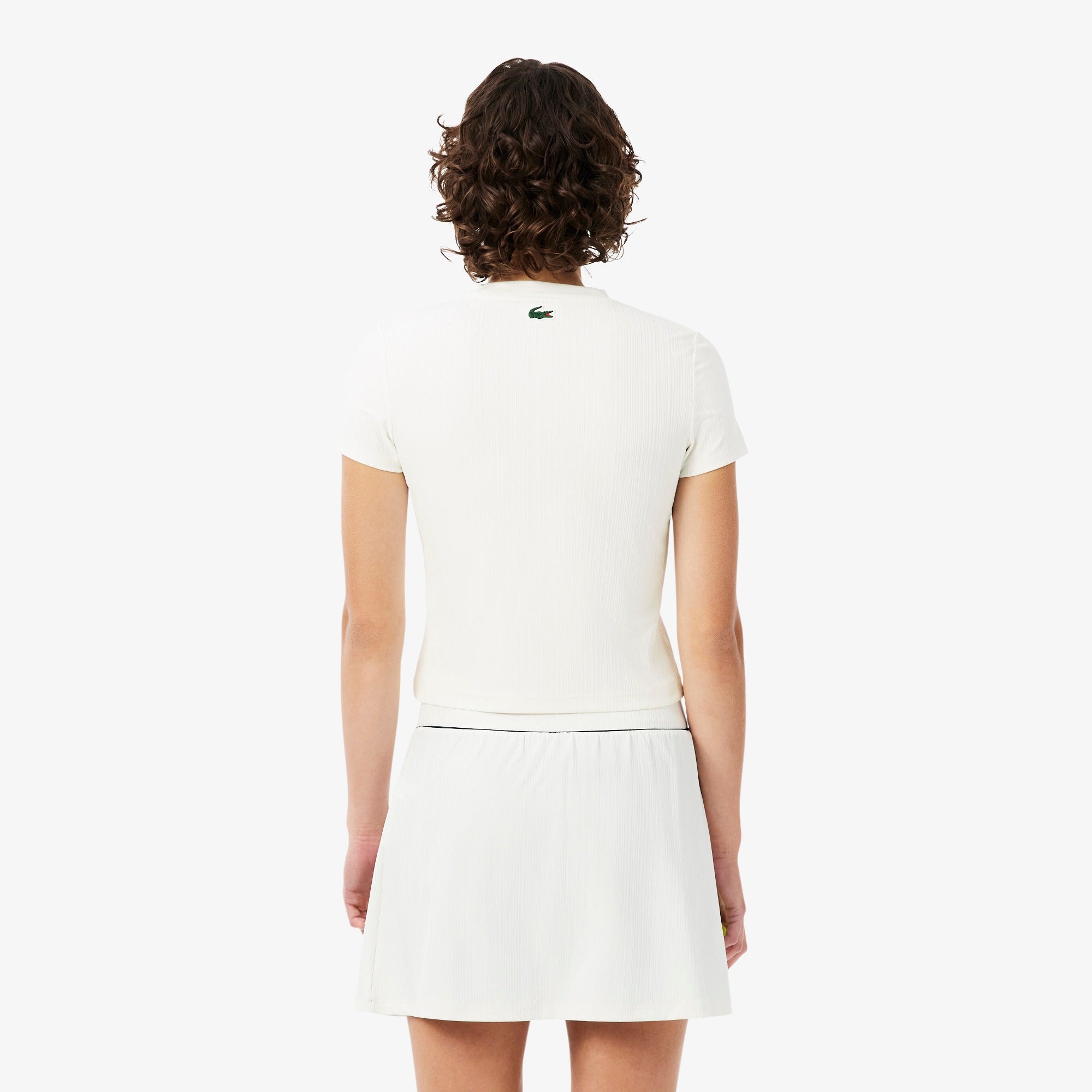 Lacoste Women's Ultra Dry Tennis Heritage Badge Slim Fit T-shirt