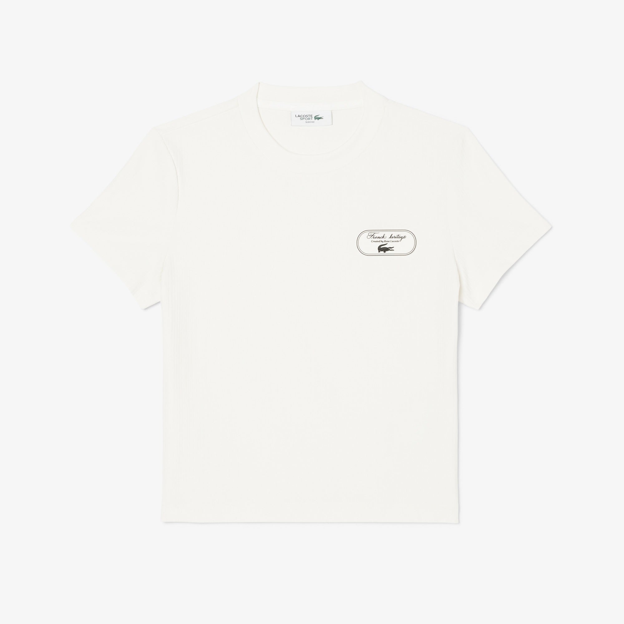 Lacoste Women's Ultra Dry Tennis Heritage Badge Slim Fit T-shirt