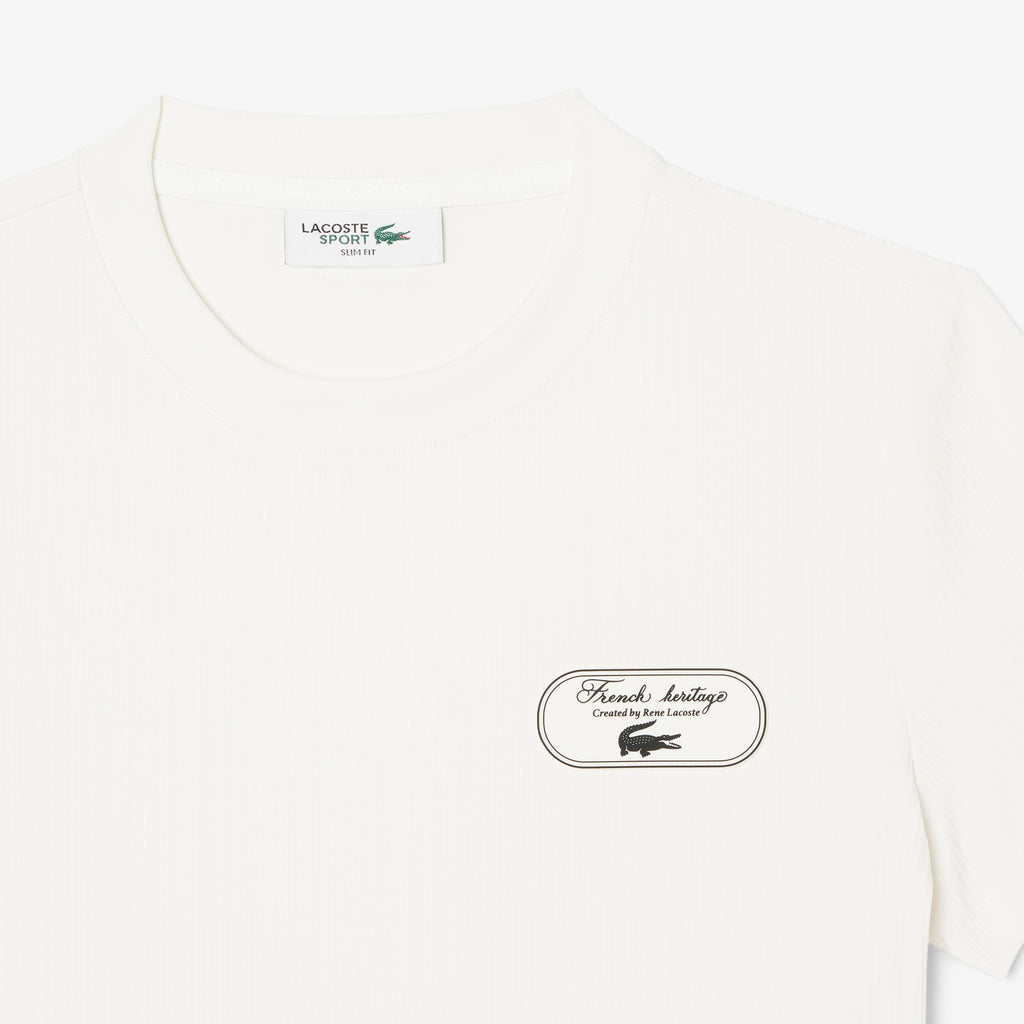 Lacoste Women's Ultra Dry Tennis Heritage Badge Slim Fit T-shirt