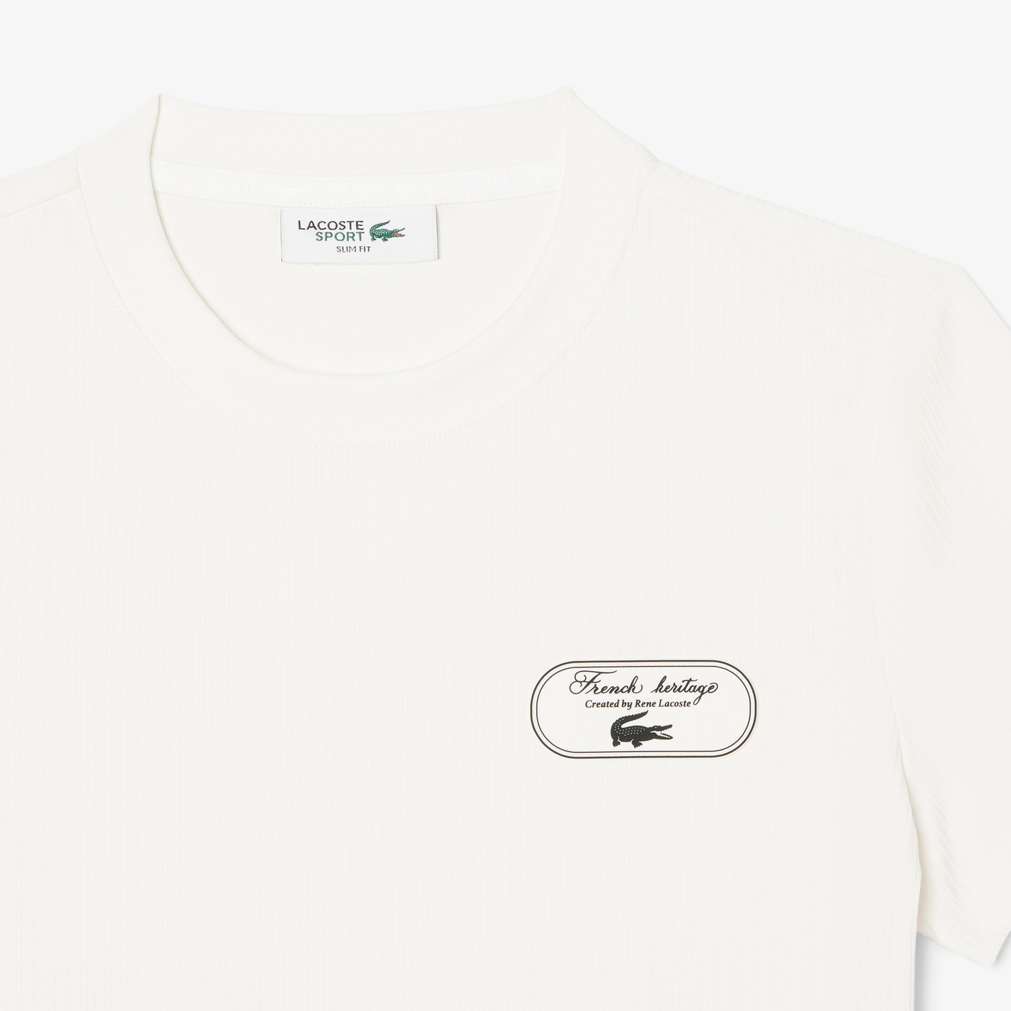 Lacoste Women's Ultra Dry Tennis Heritage Badge Slim Fit T-shirt