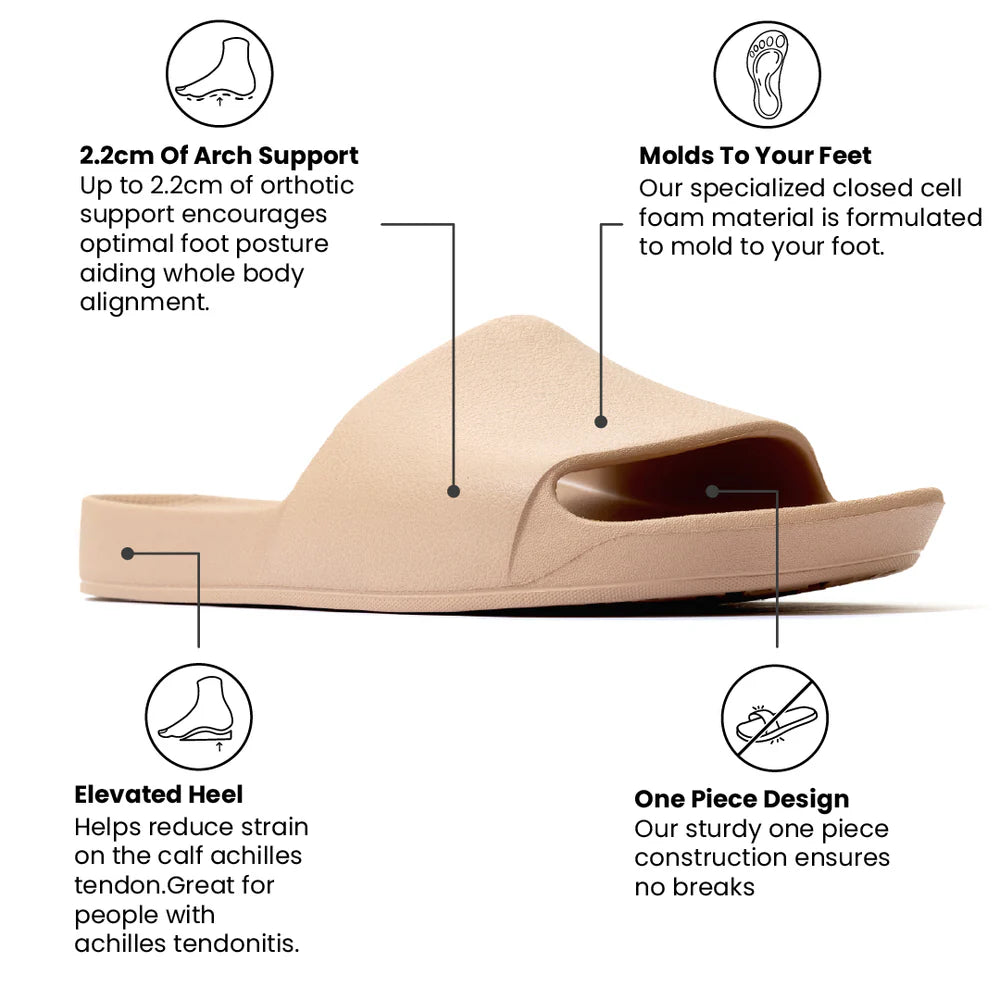 Archies Tan Arch Support Slides