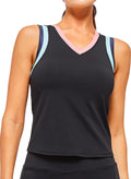 Baseline V-Neck Top Black/Cool Multi