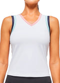 Baseline V-Neck Top White/Cool Multi