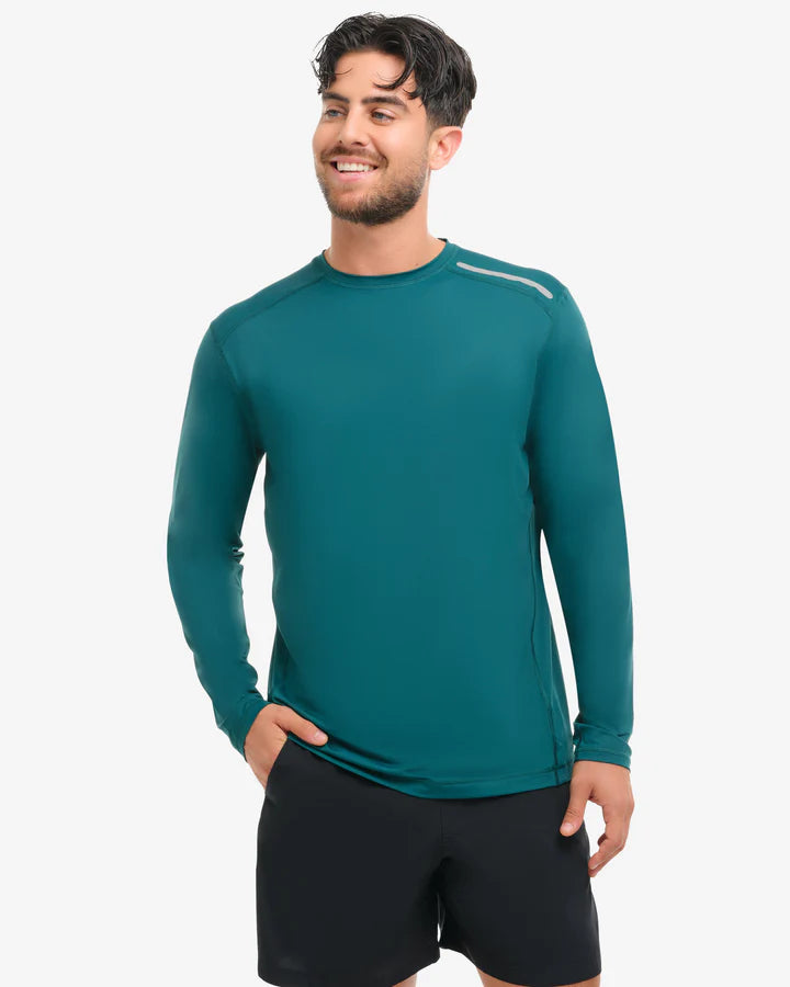 BLOQUV Men's Long Sleeve Jet Tee Jungle Green