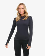 BLOQUV Women's Long Sleeve 24/7 Sun Shirt Black
