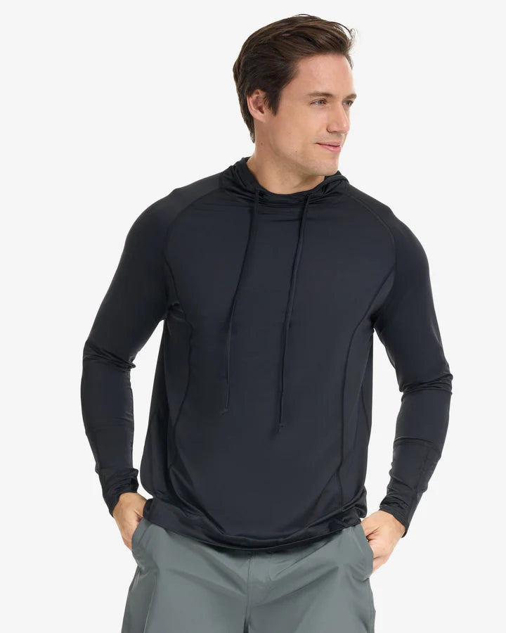 BLOQUV His and Hers Unisex UPF 50+ Hoodie Black