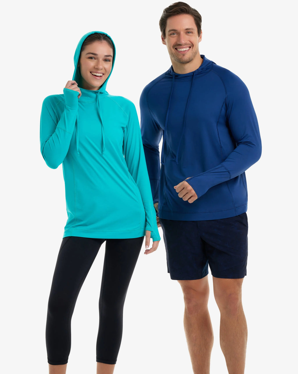 BLOQUV His and Hers Unisex UPF 50+ Hoodie Black