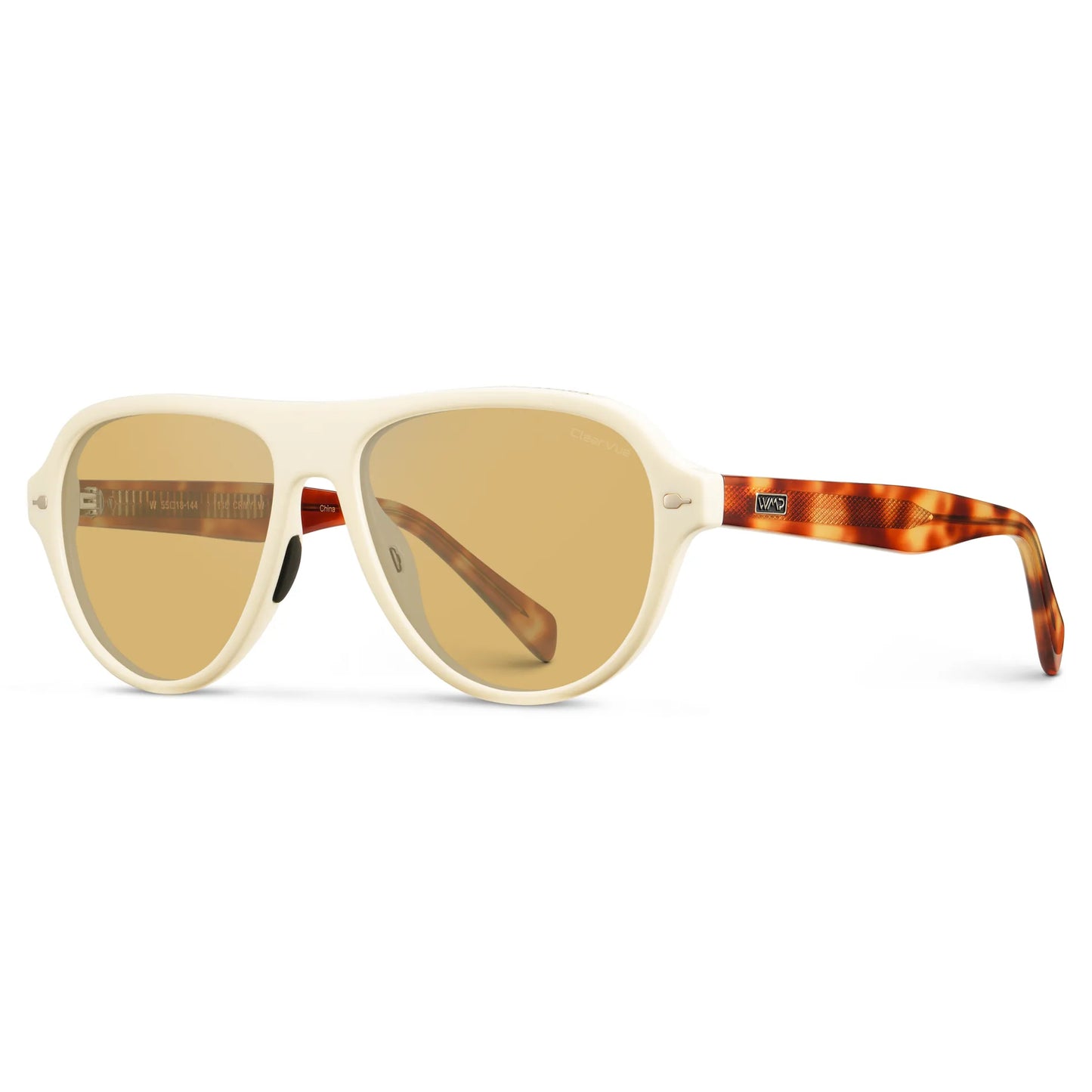 WMP Eyewear 'Volley' - WearMe Pro Women's Ivory Tortoise/Yellow Tinted Lens