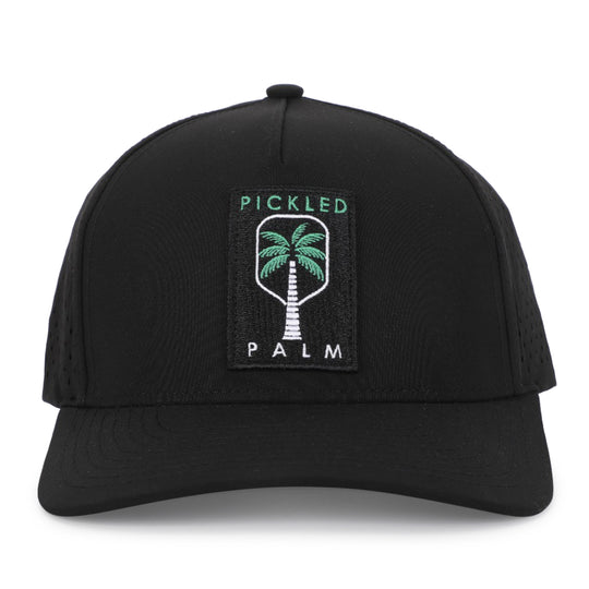 The Pickled Palm NightTime Performance Pickleball Hat - Black