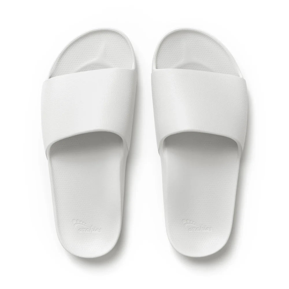 Archies White Arch Support Slides