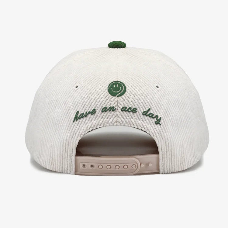 "TENNIS" Reversed Corduroy Hat