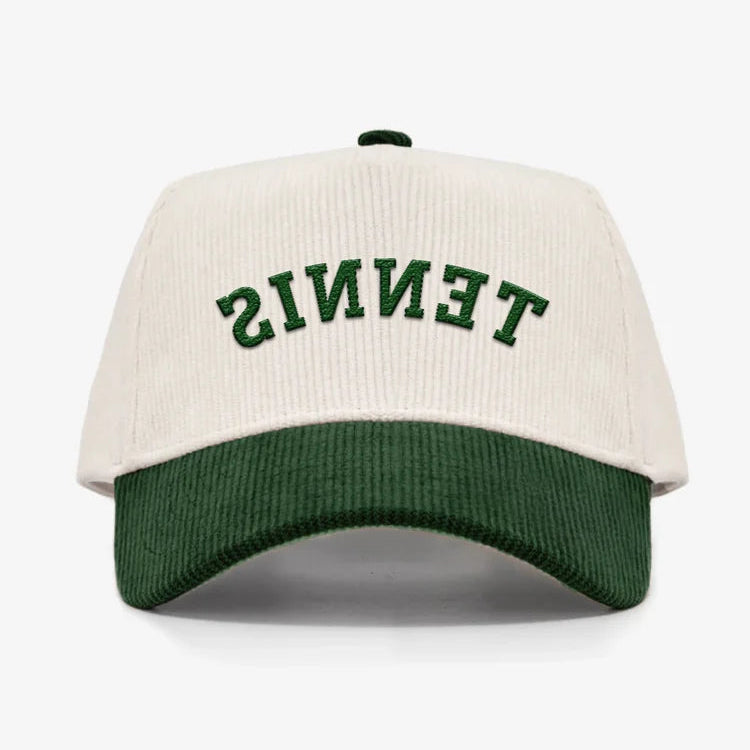 "TENNIS" Reversed Corduroy Hat