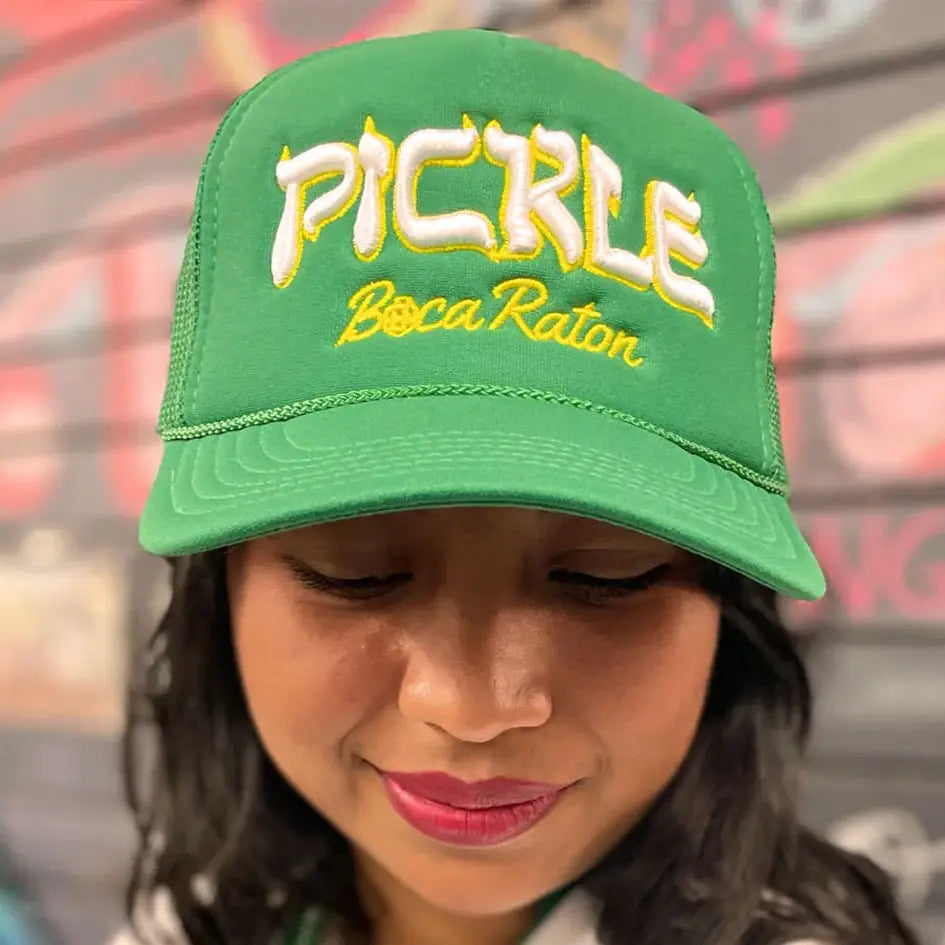 Pickle Boca Raton Trucker Hat Green/Yellow