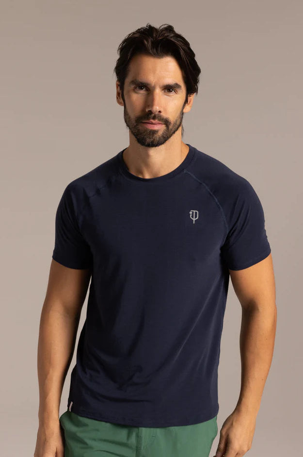 J.Pritchard Men's 5.0 Short Sleeve Tee - Pritchard Green/Bainbridge Blue/Heather Grey