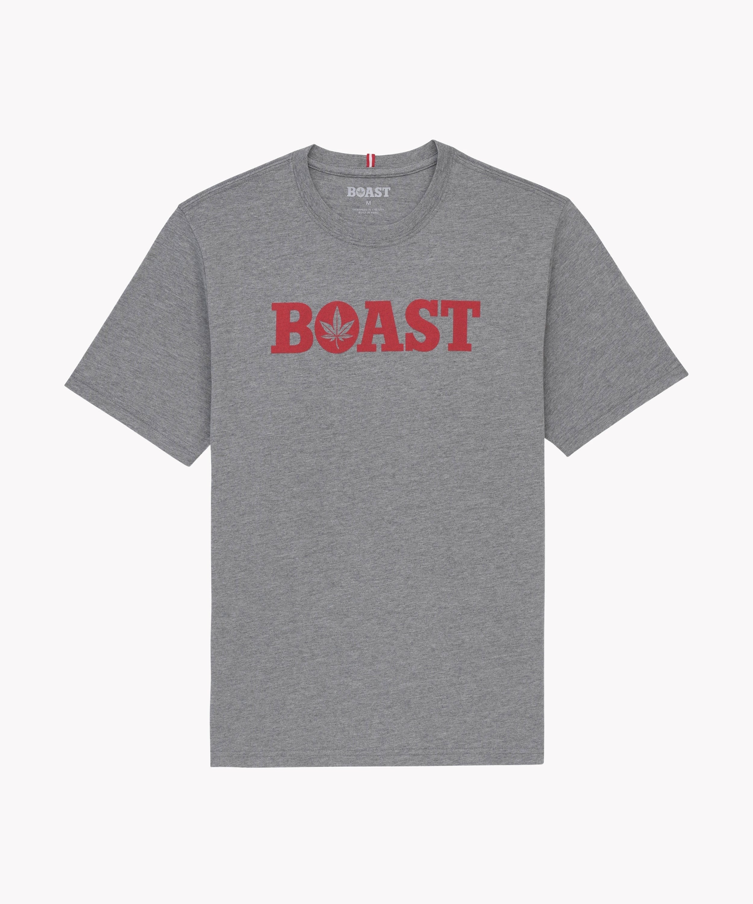 Boast Tee Heather Grey Red