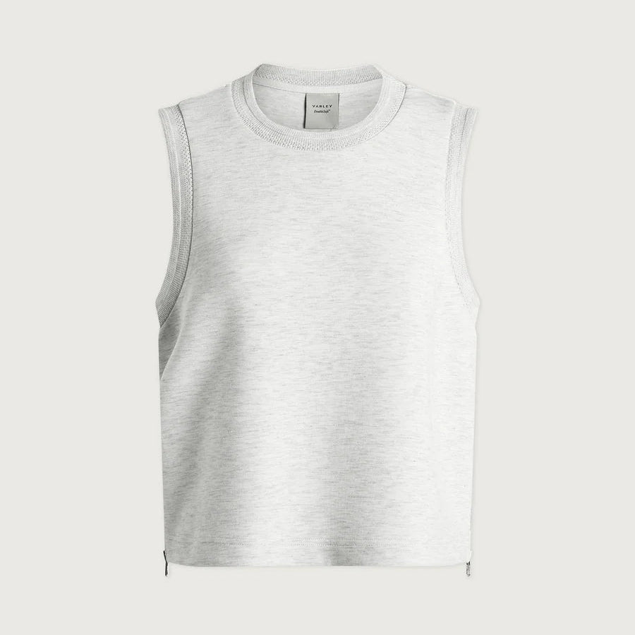 Varley Shea Crop Tank Ivory Marl