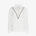 Varley Calva Knit Half Zip Polo Snow White
