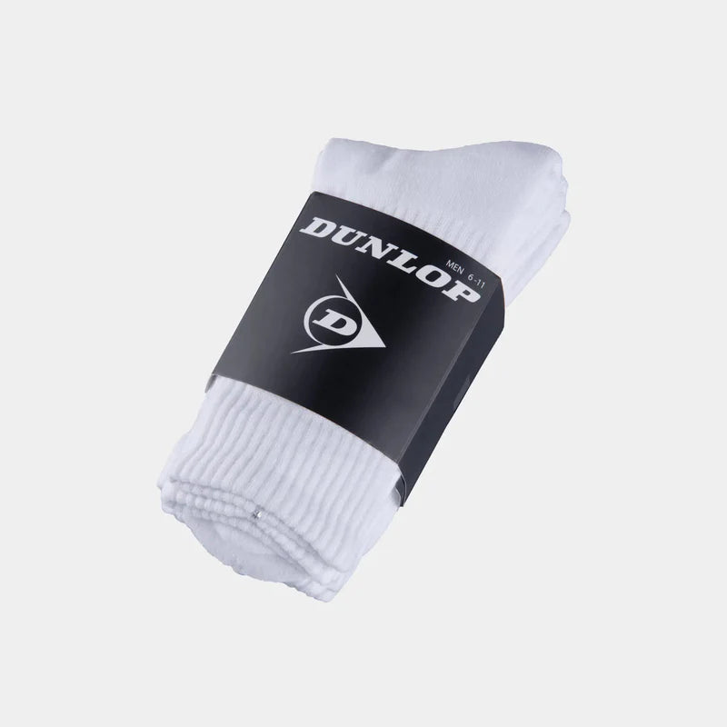 Dunlop Men's Tac Crew Socks 3 pack - White