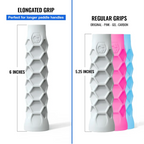 Hesacore Pickleball Elongated Grip - 6 Inches Long - Regular Feel - White