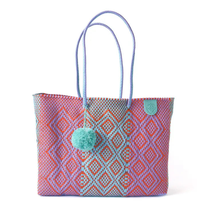 Sunset Recycled Plastic Beach Woven Super Tote