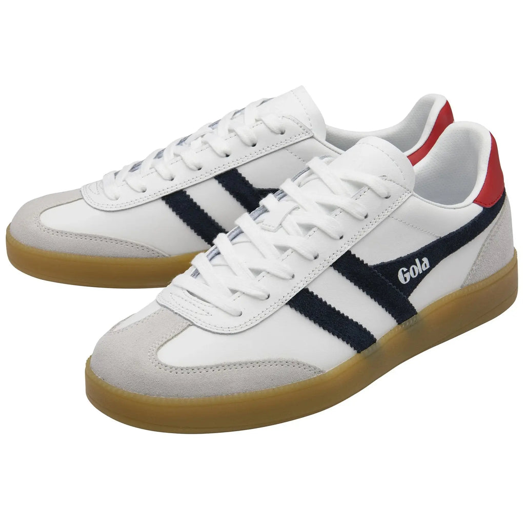Gola Classics Men's Viper Leather Sneakers - White/Navy/Red/Gum