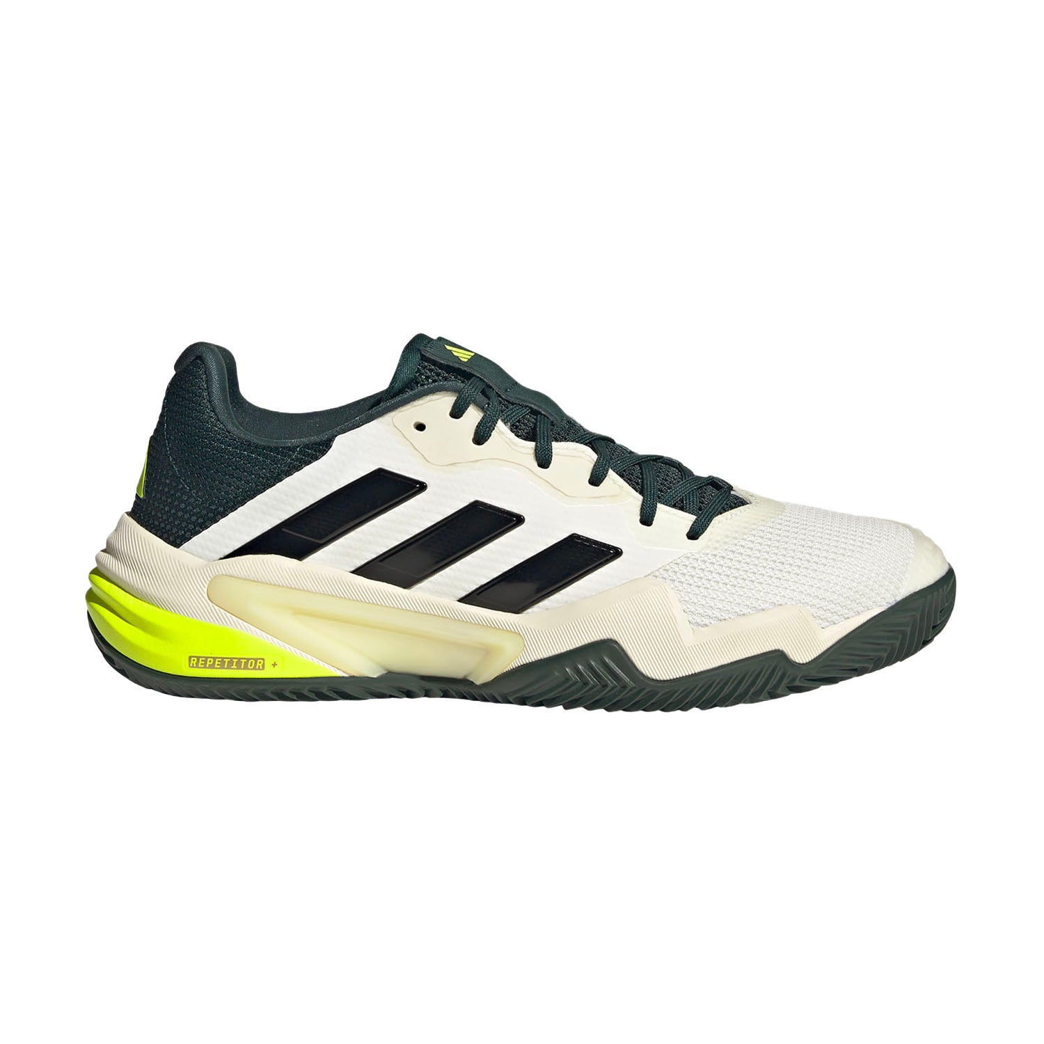 adidas Men's Barricade 13 M Clay Off White/Core Black/Aurora Ivy Tennis Shoes