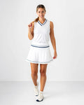 Boast V-Neck Tank White/Navy