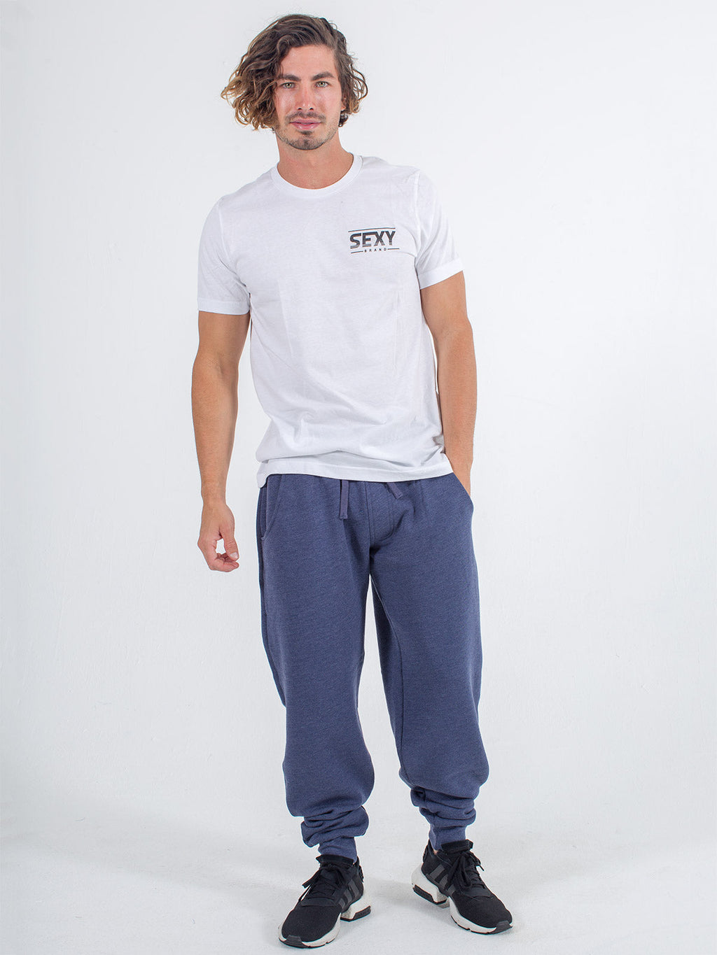 Softie Joggers in Heather Navy
